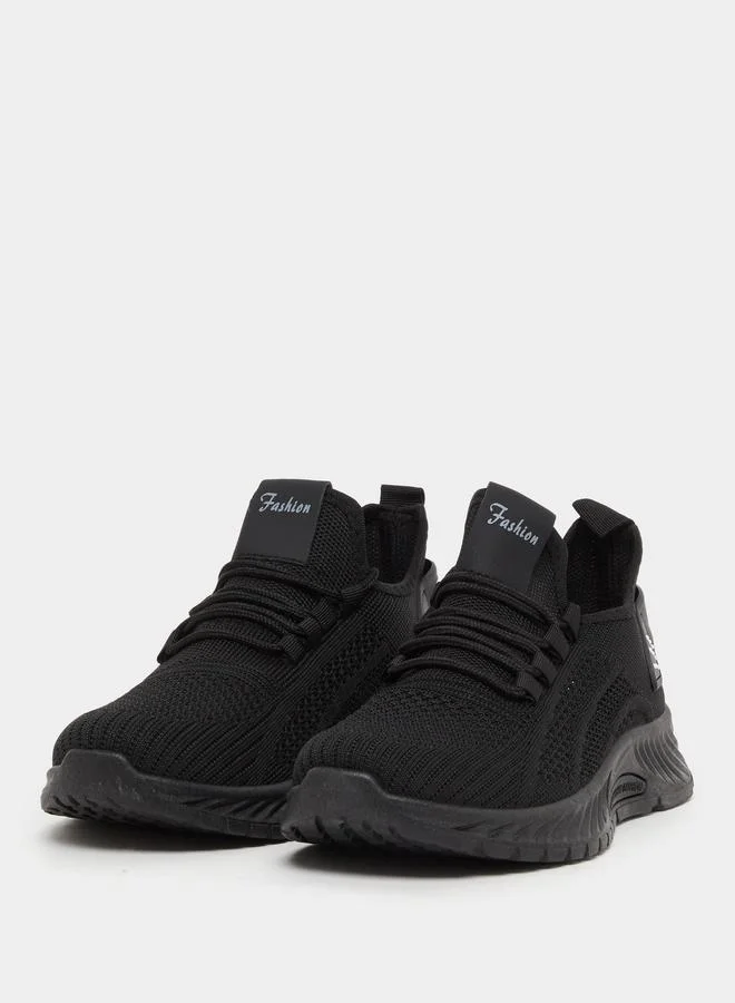 Styli Styli Textured Lace Up Sneakers