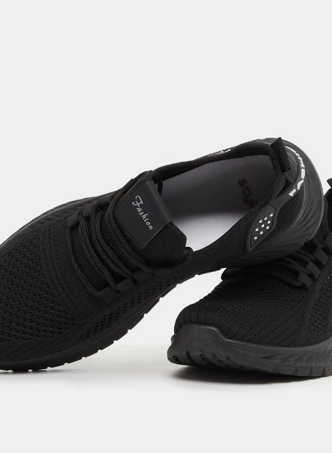 Styli Styli Textured Lace Up Sneakers