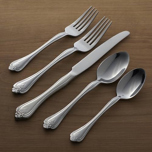 Oneida Boutonniere Flatware, 20 Piece, Silver - Image 5