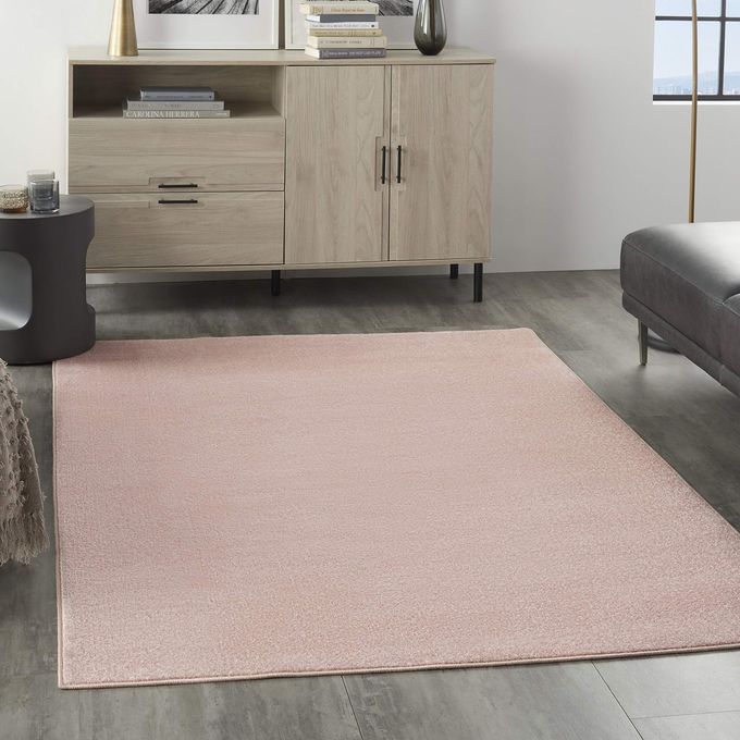 Nourison Essentials IndoorOutdoor Pink 5 x 7 Area Rug Easy Cleaning Non Shedding Bed Room Living Room Dining Room Backyard Deck Patio 5x7