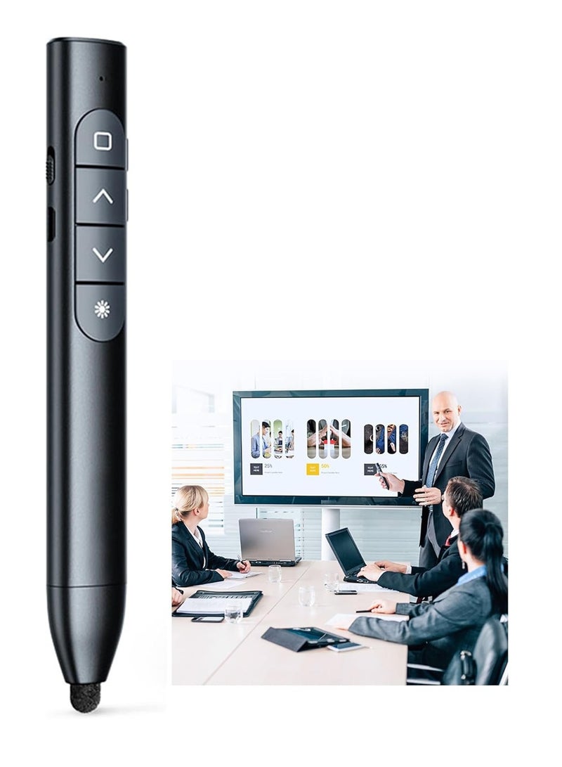 Presentation Clicker, Wireless Presenter Remote Clicker for Powerpoint, Powerpoint Clicker with Volume Control   Flip Presentation Remote Slide Advancer Clicker  - Image 1