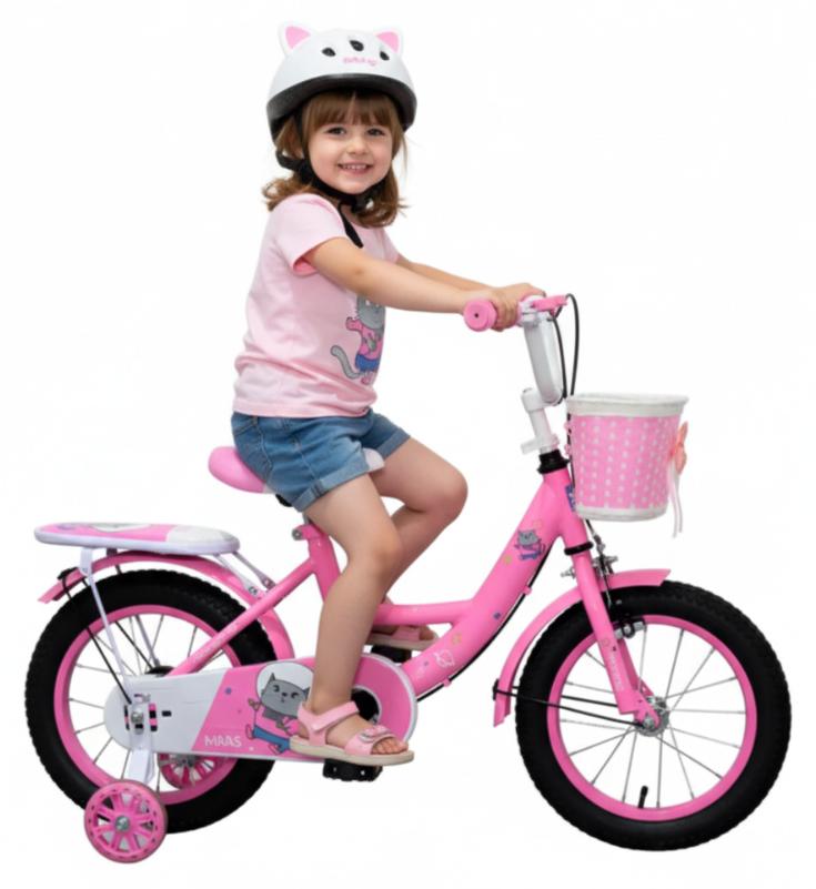 MAAS 14-inch Girls' Freestyle Bike with Front Storage Basket - Image 1