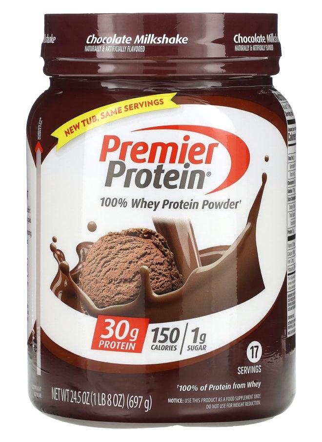 Premier Protein 100% Whey Protein Powder Chocolate Milkshake 1 lb 8 oz (697 g)  - Image 1