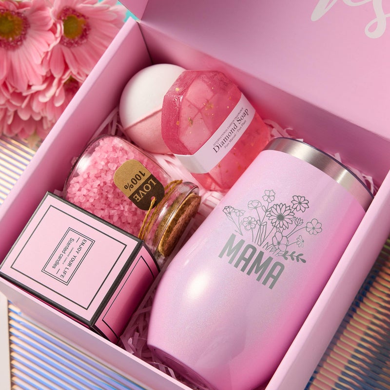 MADDIFY Mothers Day Gifts for Mom Grandma, Mom Birthday Christmas Gifts, Thoughtful Gift for Mother in law Step Mom, Best Mother's Day Gifts from Daughter Son Kids, Lavender Mom Spa GiftBasket Set - Image 3