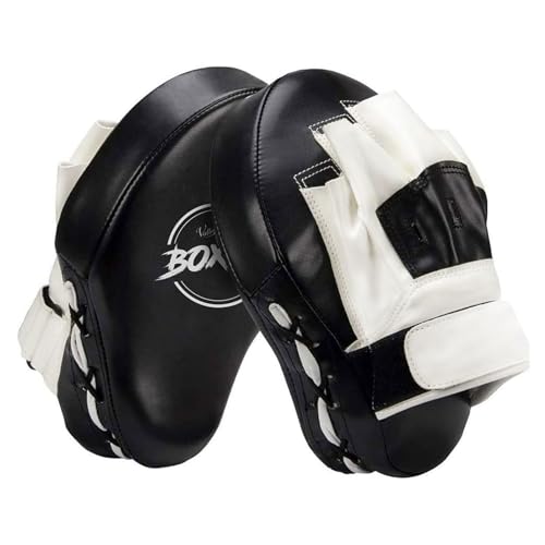 Valleycomfy Boxing Curved Focus Punching Mitts Leatherette Training Hand PadsIdeal for Karate Muay Thai Kick Sparring Dojo Martial Arts - Image 1