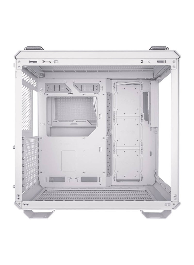ASUS TUF Gaming GT502 Horizon White Mid Tower PC Case – ATX/Micro-ATX/Mini-ITX Compatibility, 4x 2.5"/3.5" Combo Bays, 8 Expansion Slots (3 Vertical), USB 3.2 Gen 1 & Gen 2x2 Type-C, Front/Left Tempered Glass, Advanced Radiator & Cooling Support (360mm/140mm), Max CPU Cooler Height 163mm, Max GPU Length 400mm, Removable Dust Filters, 90DC0090-B19021 White - Image 2