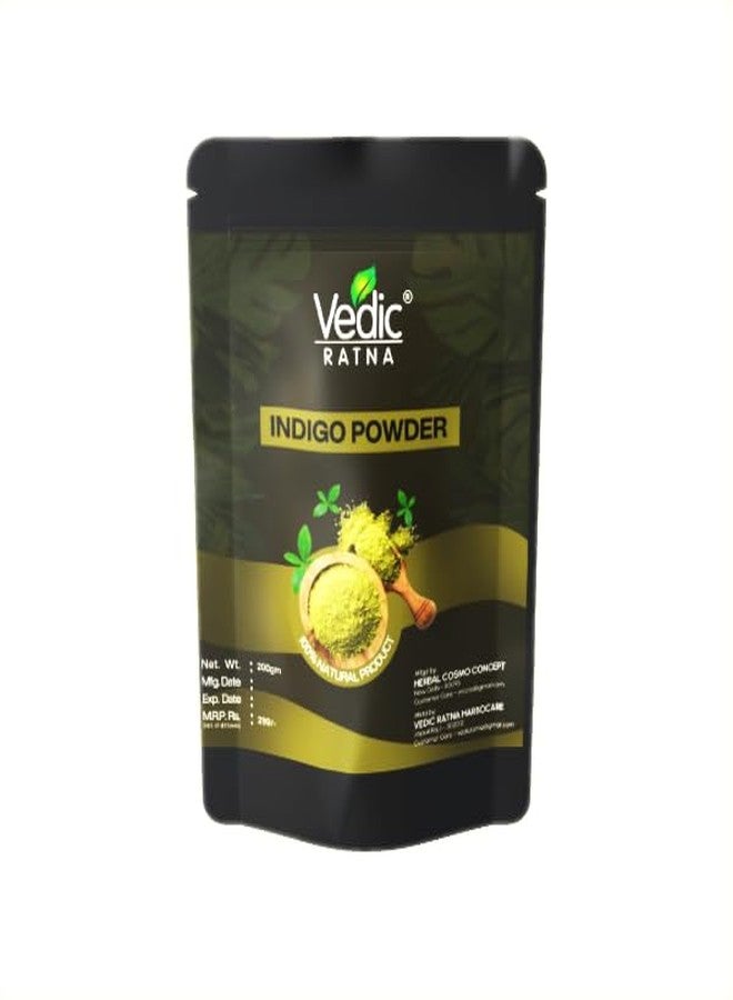 Vedic Ratna Herbal Indigo Powder for Natural Black Hair Color – 200gm