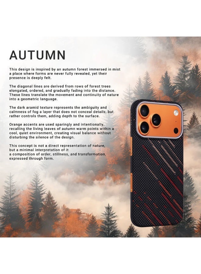 A-CASE حافظة A-Case المصنوعة من ألياف الأراميد لخريف iPhone 17 Pro Max، حافظة هاتف واقية فائقة النحافة وخفيفة الوزن، غطاء ألياف منسوج مقاوم للخدوش، تصميم بسيط – أسود - Image 4