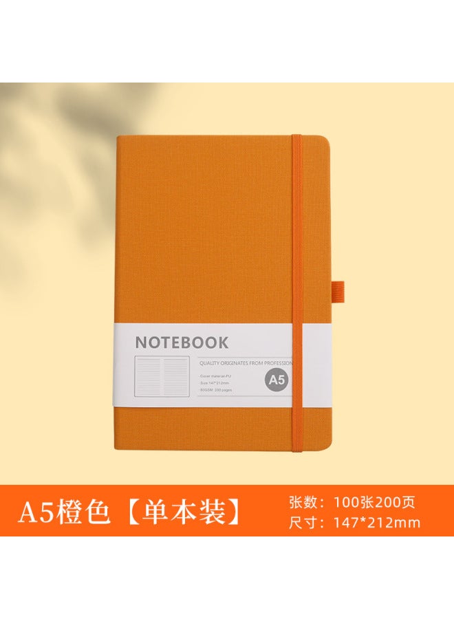 Real Notebook Customized Business Hard Cover Simple Thick Office Strap Diary Stationery Notepad - Image 1