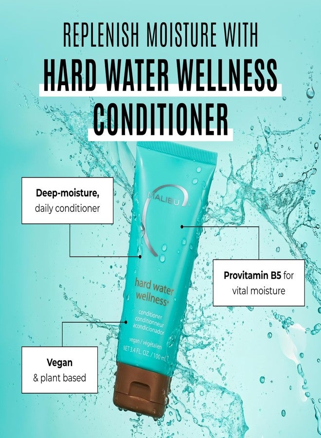Malibu C Hard Water Hair Conditioner for Build Up - Travel Size, Sulfate Free Moisturizing Formula for Dry Damaged Hair - Shields Against Minerals, Infuses Moisture, Restores Shine - Vegan, 9oz - Image 3