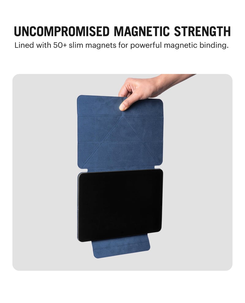 DailyObjects Atlantic Blue Pleat Y-Fold Magnetic iPad Case for iPad Air 11 (M2) 2024 11 Inch - Image 4