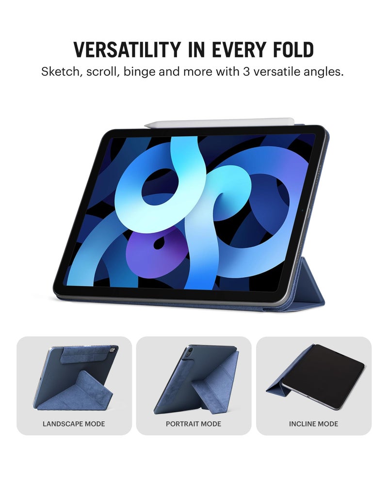 DailyObjects Atlantic Blue Pleat Y-Fold Magnetic iPad Case for iPad Air 11 (M2) 2024 11 Inch - Image 5