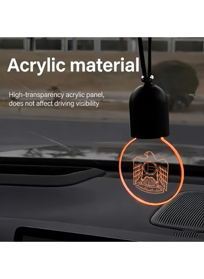 مصباح LED محيطي صغير قابل للتعليق للسيارة مع شعار مخصص – إضاءة ديكور داخلية قابلة لإعادة الشحن عبر USB – زينة تعليق للسيارة - Image 4