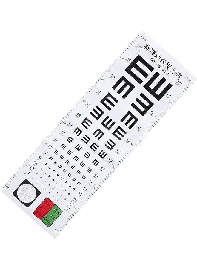 إيروريكس مخطط العين اللوغاريتمي مخطط حائطي للأطفال قياسي كرتون منزلي اختبار رياض الأطفال نظارات قصر النظر جدول اختبار الكبار جدول رؤية الأطفال القائمة الرئيسية البلاستيك - Image 1