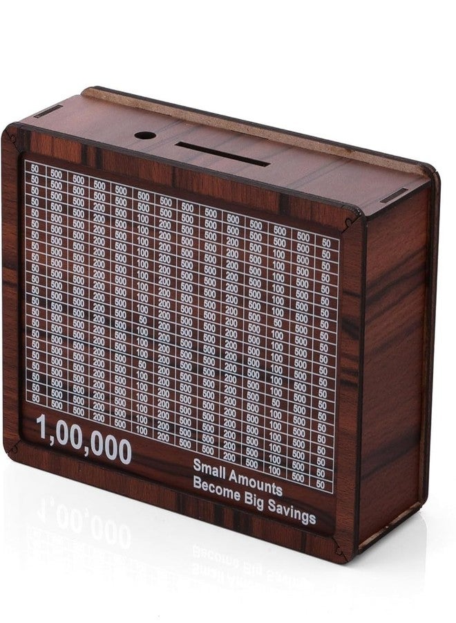 DEILYVERY Wooden Money Bank with Lock 1 Lakh Saving Box with Numbers | Undiyal Hundi Pig (Money Bank New (Black) - Image 5