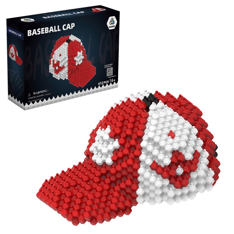 KADELE Baseball Cap Block Set Adults challenging STEM Block Decorations Miniature 3D Educational Toys for Ages 16 and Above - Image 3