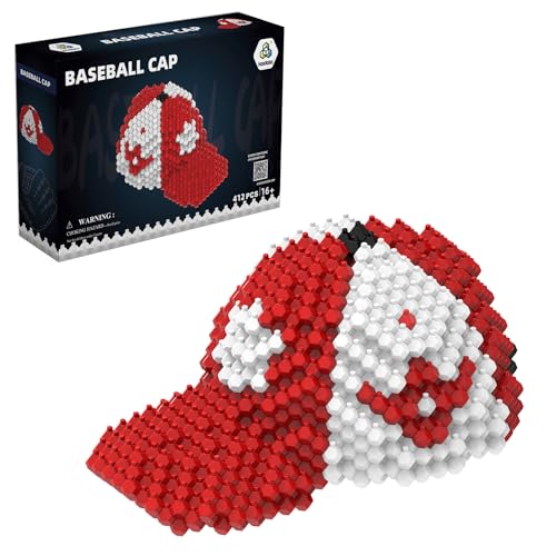KADELE Baseball Cap Block Set Adults challenging STEM Block Decorations Miniature 3D Educational Toys for Ages 16 and Above - Image 1