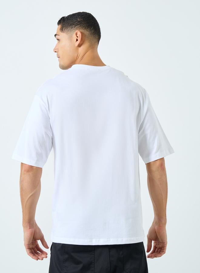 Styli Front Thread Embroidery Heavy Jersey T-Shirt - Image 4