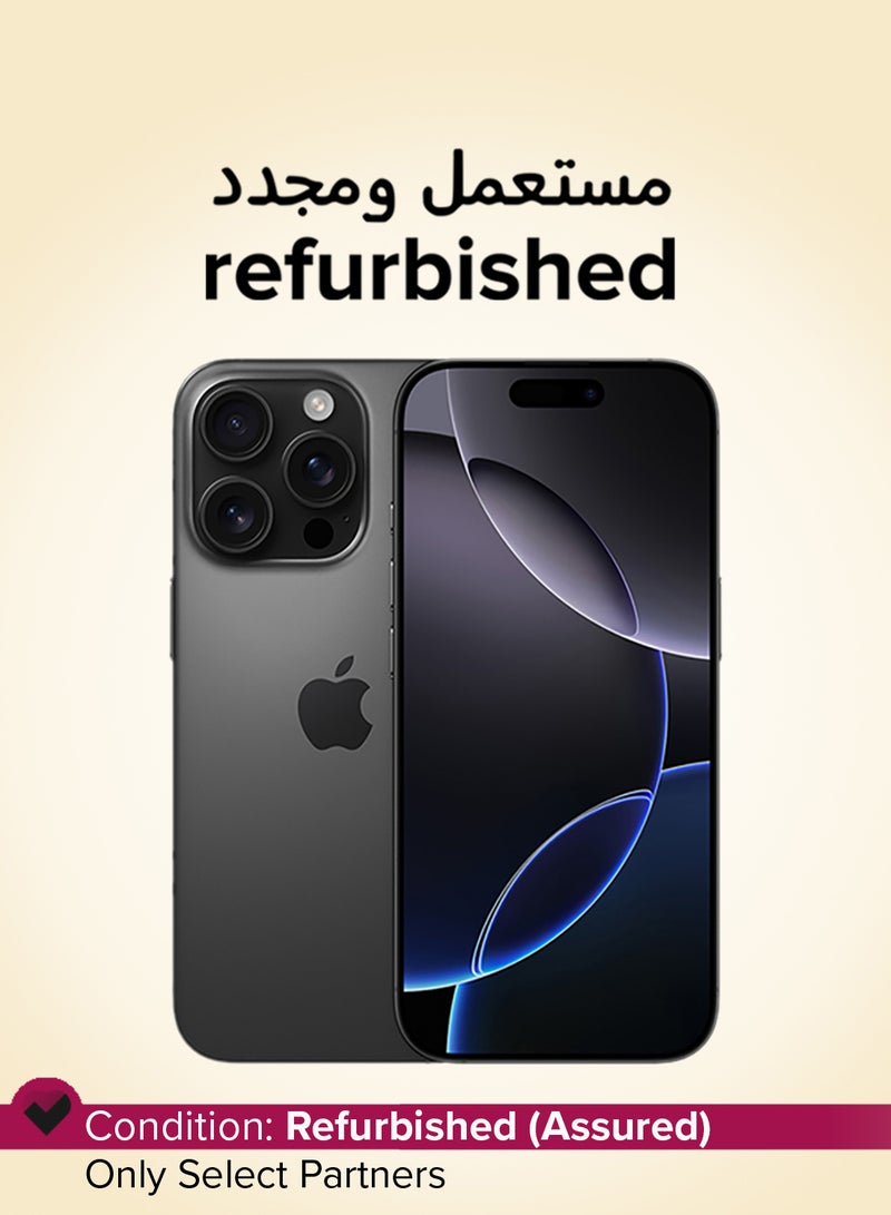 Apple Refurbished - iPhone 16 Pro 256GB Black Titanium 5G  With FaceTime - International Version - Image 1