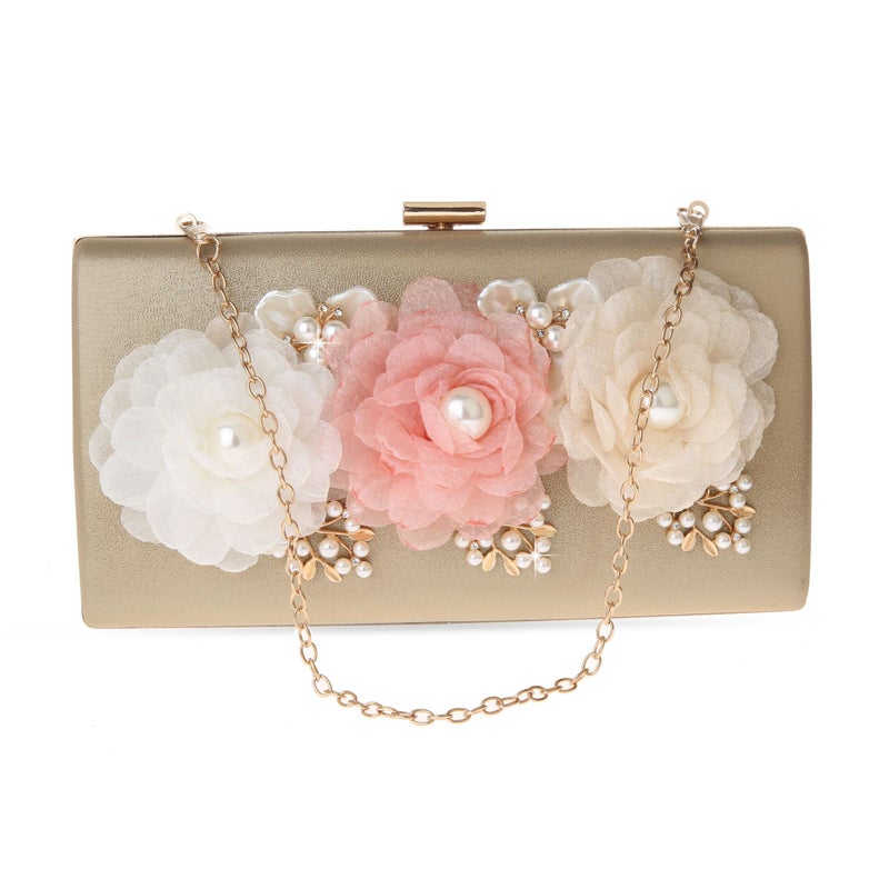New Evening Bag Flower Handbag Good-Fit Practical Banquet Bag Dress Matching Pu Dinner Bag 12016 - Image 3