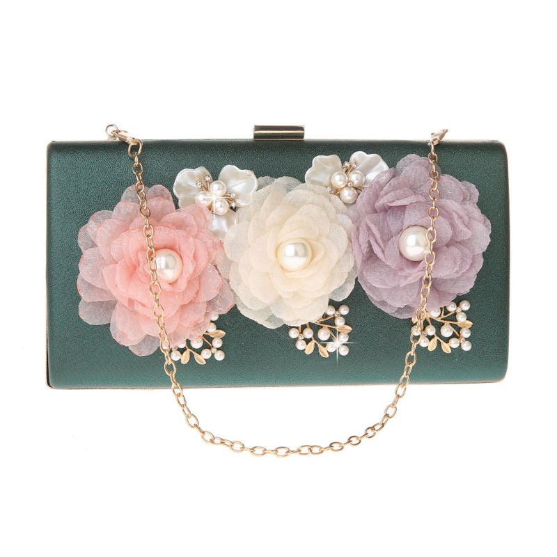 New Evening Bag Flower Handbag Good-Fit Practical Banquet Bag Dress Matching Pu Dinner Bag 12016 - Image 5