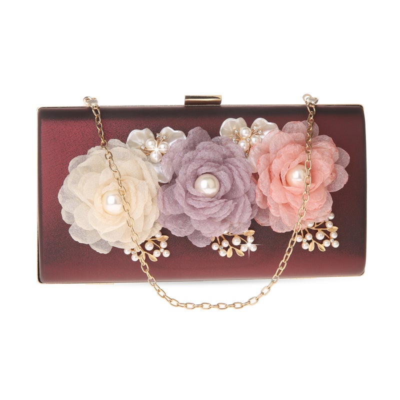 New Evening Bag Flower Handbag Good-Fit Practical Banquet Bag Dress Matching Pu Dinner Bag 12016 - Image 4