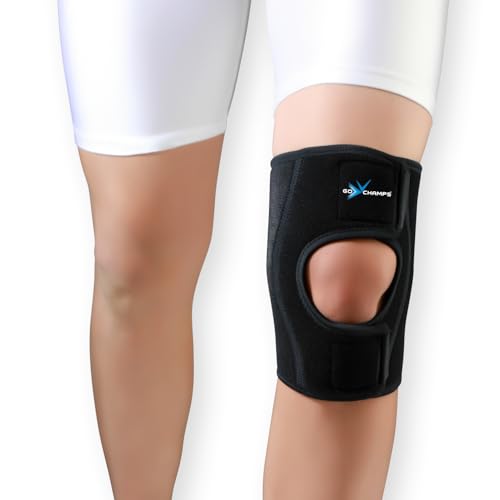 Gochamps Premium Neoprene Knee Support with Open Patella & Adjustable Strap, Anti-Slip Design for Running, Gym & Training, Japanese Collaboration, Small (36-40 cm, Pack Of 1) - Image 1