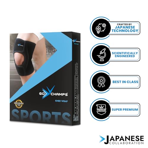 Gochamps Premium Neoprene Knee Support with Open Patella & Adjustable Strap, Anti-Slip Design for Running, Gym & Training, Japanese Collaboration, Small (36-40 cm, Pack Of 1) - Image 5