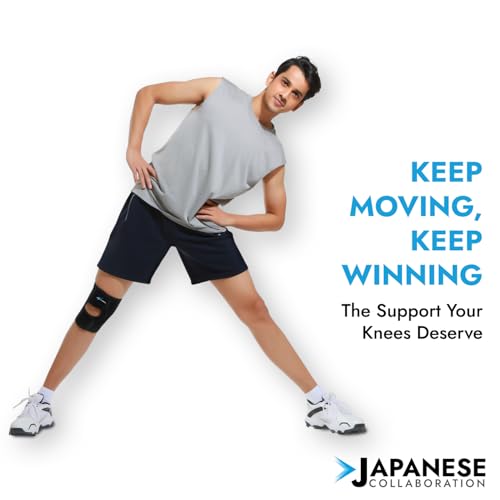 Gochamps Premium Neoprene Knee Support with Open Patella & Adjustable Strap, Anti-Slip Design for Running, Gym & Training, Japanese Collaboration, Small (36-40 cm, Pack Of 1) - Image 2