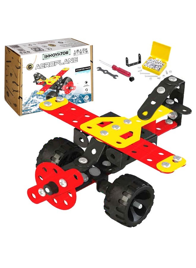 FunBlast FunBlast Aeroplane Blocks for Kids - 93 Pcs Building and Assembling Block Brick Educational STEM Toys, DIY Puzzle Blocks Bricks Toys for 3+Years Kids  - Image 1