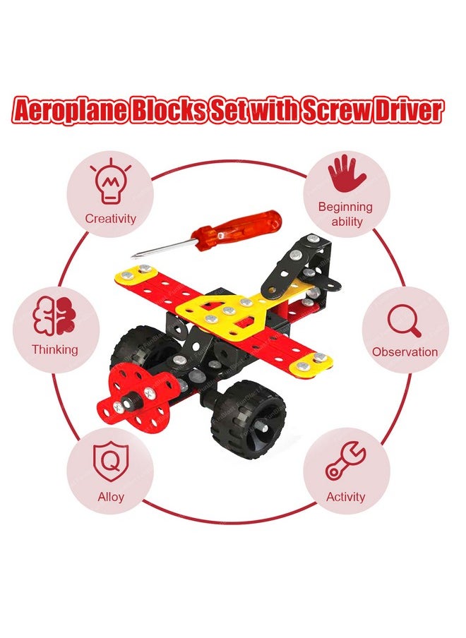 FunBlast FunBlast Aeroplane Blocks for Kids - 93 Pcs Building and Assembling Block Brick Educational STEM Toys, DIY Puzzle Blocks Bricks Toys for 3+Years Kids  - Image 4