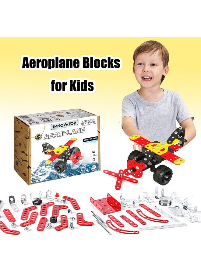 FunBlast FunBlast Aeroplane Blocks for Kids - 93 Pcs Building and Assembling Block Brick Educational STEM Toys, DIY Puzzle Blocks Bricks Toys for 3+Years Kids  - Image 2
