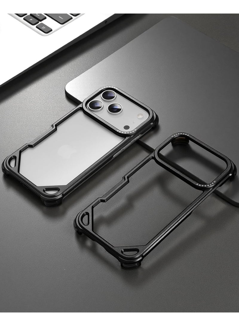 أوتس باسف جراب لهاتف iPhone 18 Pro، تصميم بدون ظهر، إطار من الألومنيوم، حماية ضد الصدمات عند الزوايا الأربع. - Image 2