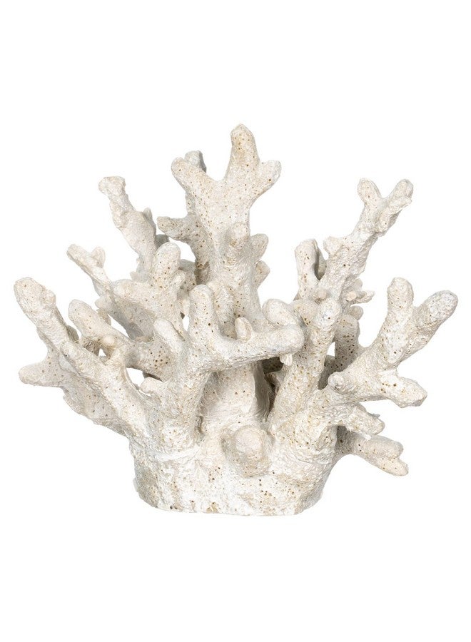 Nautical Crush Trading White Coral Décor - Beach Home Décor - Faux Coral Reef Décor 6.5” X 5” X 5.5” - Resin Coral Décor - White Coral Decoration - Coral Branch Décor - Coral Home Decoration - Image 1