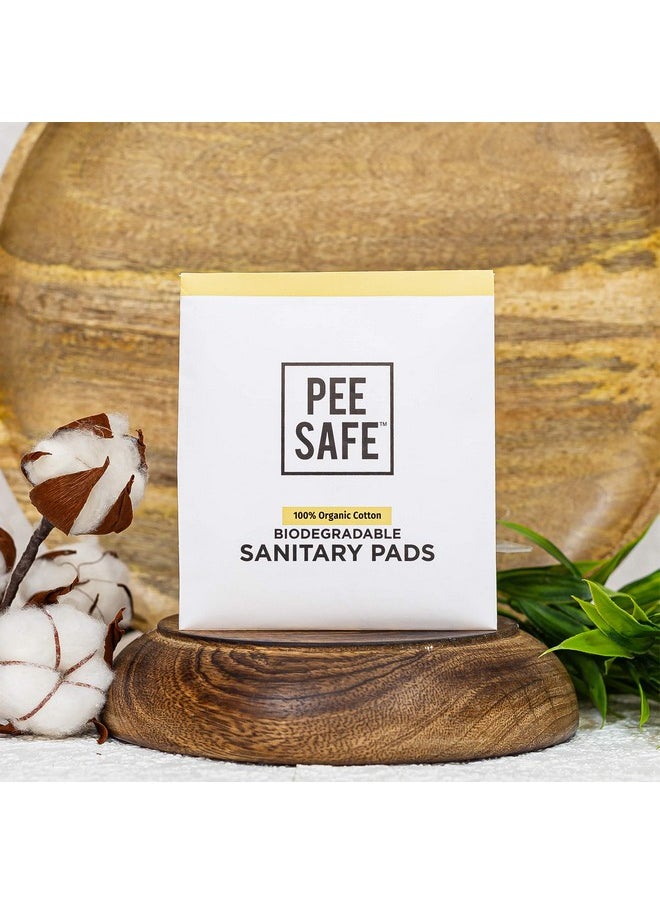 Pee Safe 100% Organic Cotton Biodegradable Sanitary Pads, Regular | Anti-Bacterial | Superb Absorbency | Long Lasting Protection | Skin Friendly | Comfortable & Easy To Use | Pack Of 10 - pzsku/ZB8FB75D14D3EC6649E03Z/45/_/1733730044/51d4384d-7a19-4d4a-9591-195428304d42