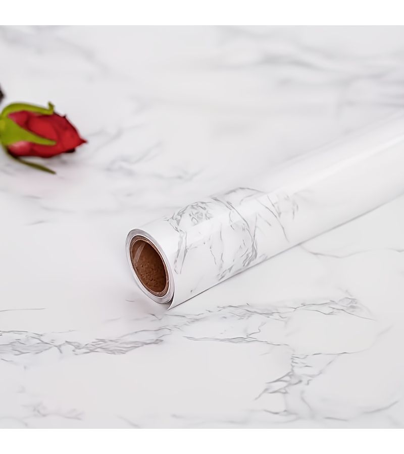 Self Adhesive Waterproof Scratch Resistant Film Thud Thud White 15 7IN X 393 6IN No Residue - Image 2