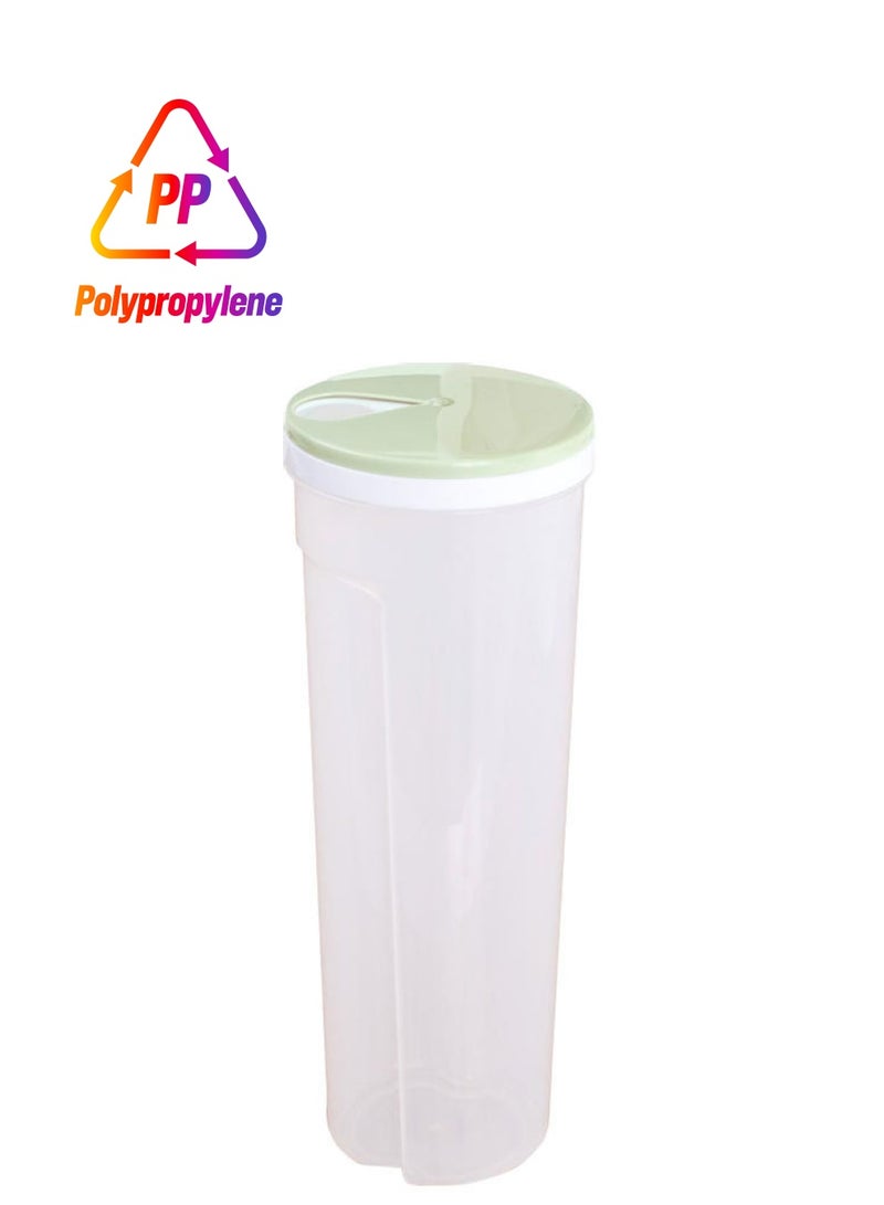 NIBEMINENT Spaghetti Pasta Container Clear/Green 10.6x28.8x9cm  - Image 1