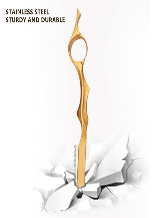 Chazcool Hair Texturizing Razor, Hair Thinning Razor, Feather Styling Razor, Feather Razor for Hair Cutting, Hair Styling Razor, Gold - Image 5