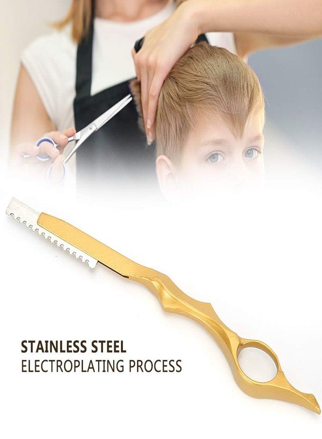 Chazcool Hair Texturizing Razor, Hair Thinning Razor, Feather Styling Razor, Feather Razor for Hair Cutting, Hair Styling Razor, Gold - Image 4