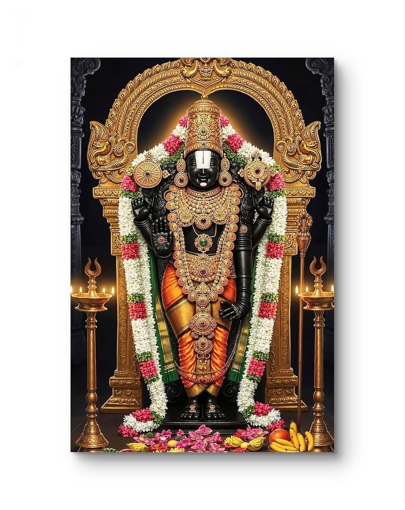 CLITHS 8x12 Inch Jagannath Ji Wall Art Decor for Home & Office Hindu Spiritual Wall Hanging Metal Wall Painting for Living Room Easy to Hang Lightweight Panel Divine Gift for Puja & Festivals - Image 3