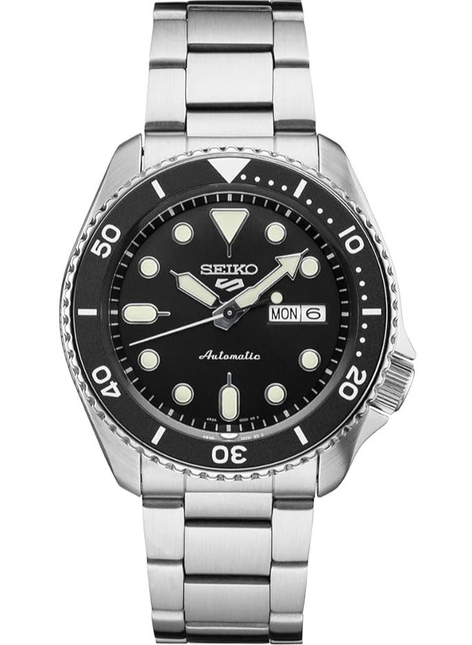 سيكو Seiko 5 SRPD55K1 Sports Black Dial Automatic Stainless Steel Men’s Watch - Image 1