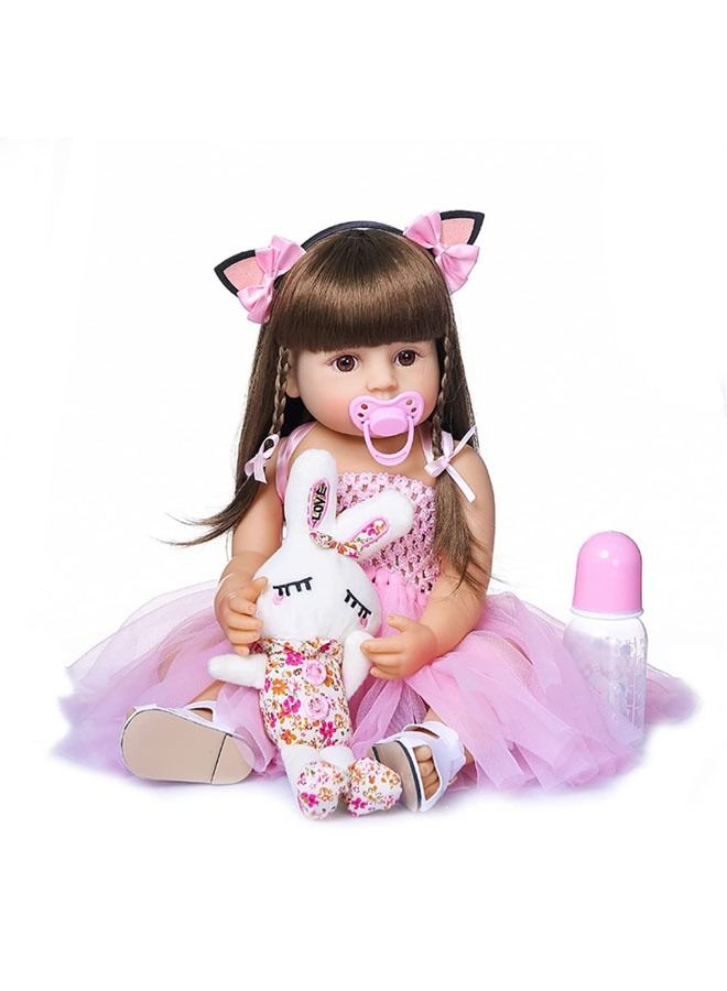 Beauenty Reborn Baby Doll 22 inch Realistic Newborn Baby Dolls for Age 3+ (Pink) - Image 1