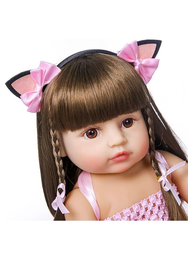 Beauenty Reborn Baby Doll 22 inch Realistic Newborn Baby Dolls for Age 3+ (Pink) - Image 4