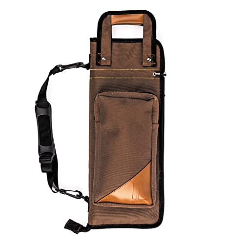 ProMark Drum Stick Bag - Transport Deluxe Drumstick Holder - Drum Sticks Holder Made from Weatherproof Ballistic Nylon and Synthetic Leather - Drumstick Bag Mounts to Tom Drum - Image 1