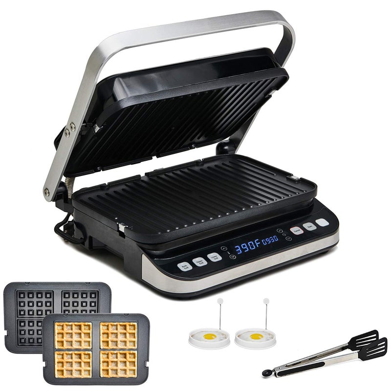 Yedi Houseware Yedi Total Package 6in1 Digital Indoor Grill Waffle Maker Panini Press Griddle with Deluxe Accessory Kit 