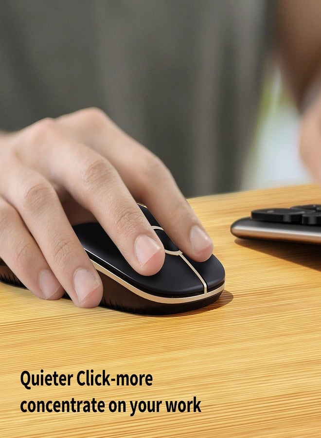 VssoPlor Wireless Mouse, 2.4G Slim Portable Computer Laptop Mouse with Nano Receiver Quiet Silent Optical Mice for Notebook, PC, Laptop, Computer-Black and Red - Image 4
