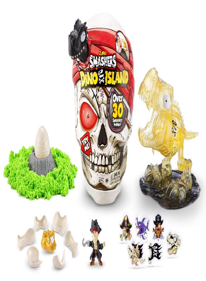 SMASHERS Smashers Dino Island Giant Skull (T-Rex) by ZURU, Easter Basket Stuffers, with Over 30 Surprises, Mini Eggs and Figurines, Prehistoric Discovery Toy, Dinosaur Toys, Slime, Sand and More Age 5+  - Image 2