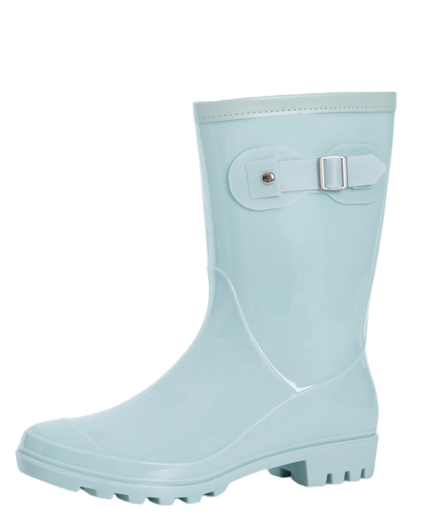 Fubotao Women's Mid Calf Rain Boots Waterproof Fashion Garden Shoes Anti-slipping Rainboots For Women Comfortable Insole Light Rain Shoes, Dark Blue, 9