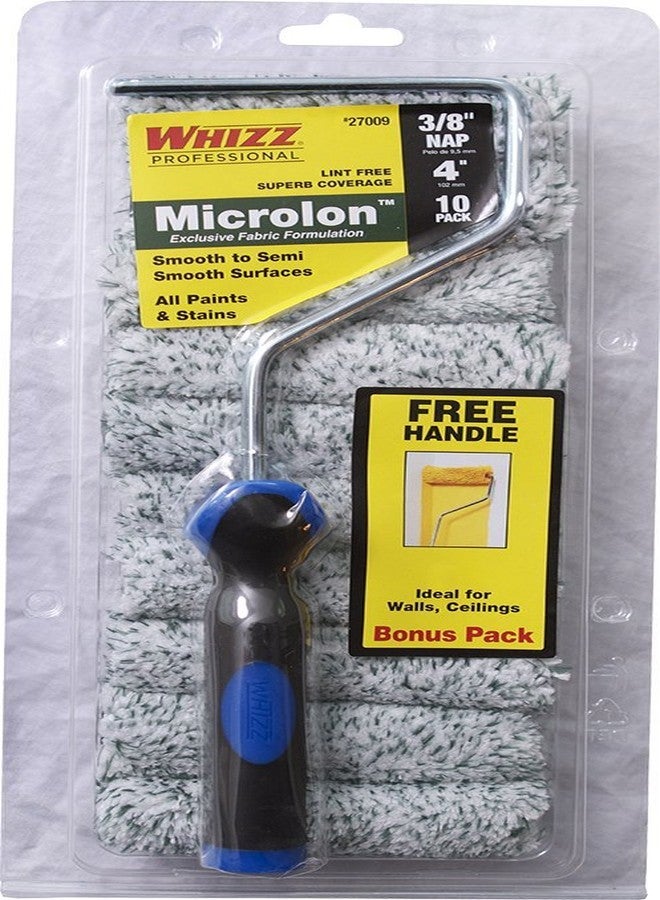 WHIZZ 27009F 4" X 3/8" Microlon Mini Roller Cover 10 Pack - Image 1