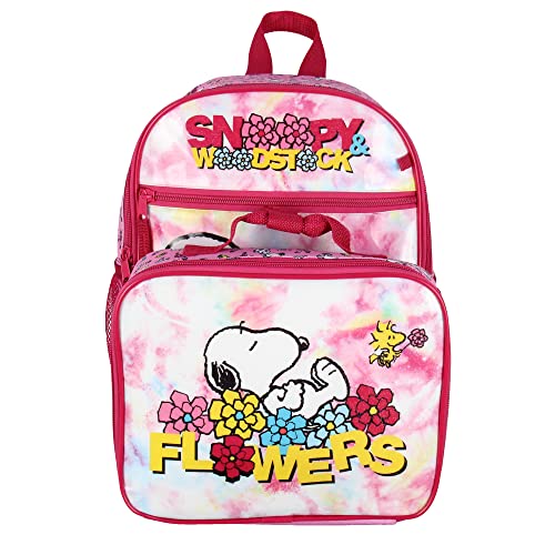 INTIMO Peanuts Snoopy Woodstock Flower Character 3 PC Mini Backpack Lunch box Pencil Pouch - Image 2